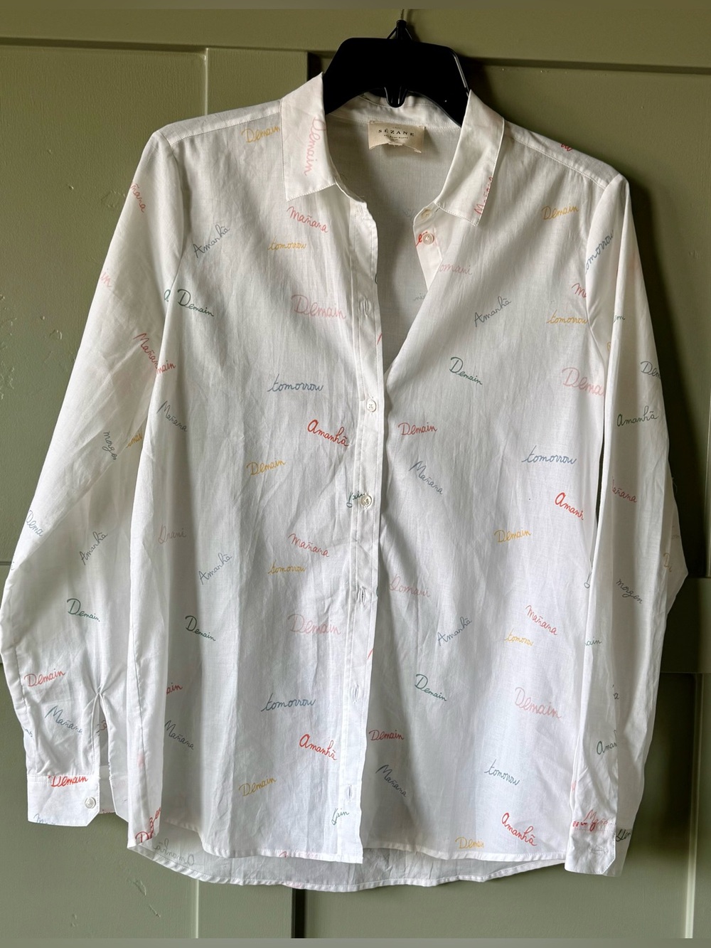 Sezane Pierro Demain Button Down Shirt Women’s Size 2 or 34 - Picture 2 of 8